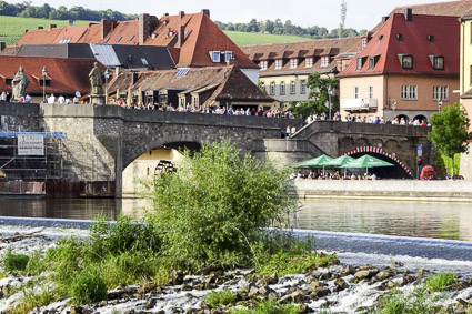 Würzburg Alte Mainbrücke and River Main from EMERALD STAR