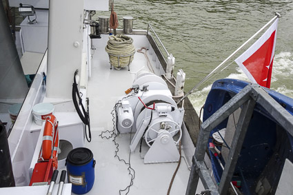 View of EMERALD STAR from stern platform