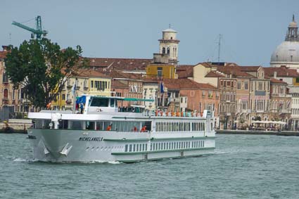 San Basilio cruise terminal and river boat MICHELANGELO