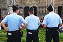 Paris police at Notre Dame Cathedral