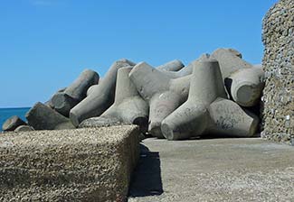 Tetrapods in port of Civitavecchia