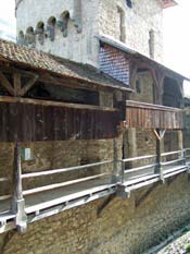 Parapet walk in Castle of Chillon