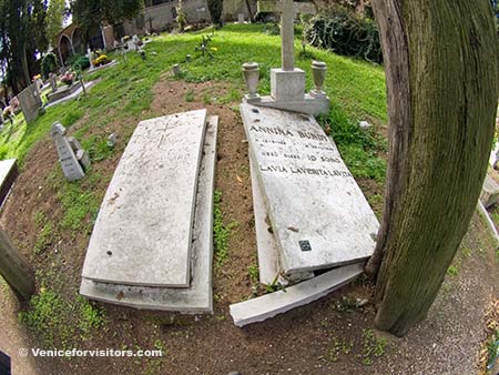 Graves in Venice's San Michele Cemetery