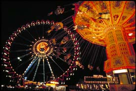 Carnival rides at Munich Oktoberfest