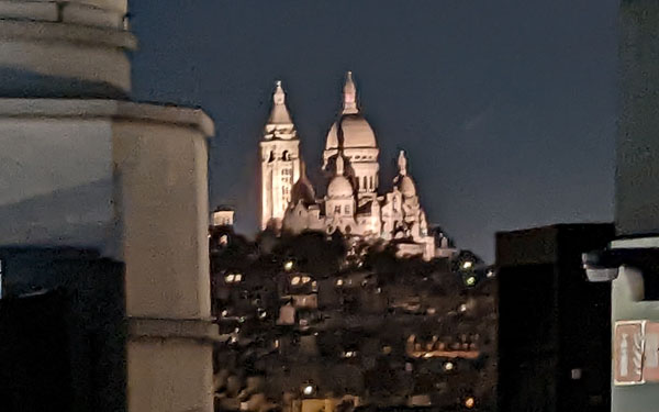 Basilica of Sacre Coeur from Galeries Lafayette observation deck, Paris.