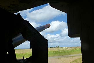 German gun emplacement near Omaha Beach