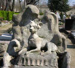 Tombstone at Paris Dog Cemetery