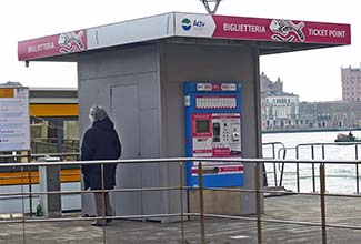 ACTV ticket machine on the Zattere