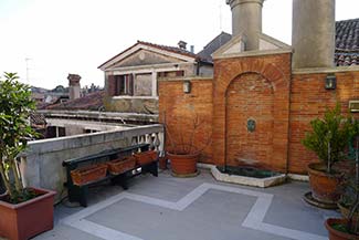 Roof patio of the Palazzo Albrizzi