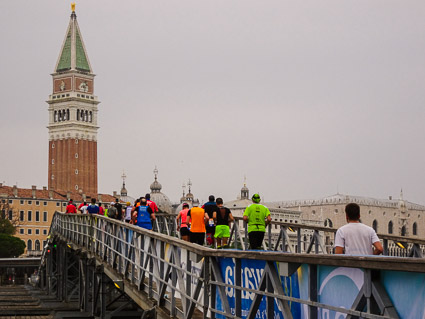 Venice Marathon pontoon bridge on Grand Canal