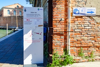 Sign for Biennale di Archittetura pavilions