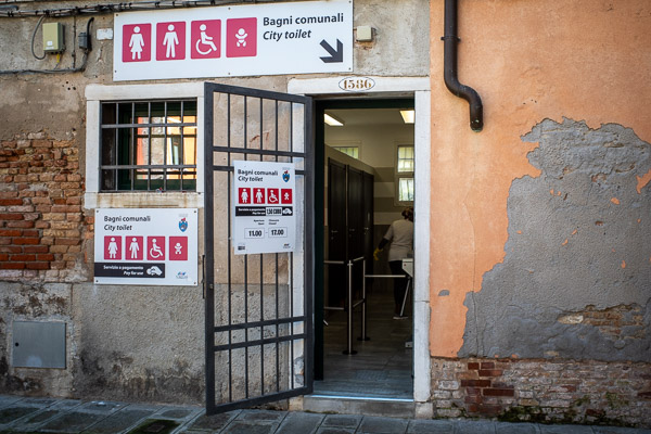 San Leonardo public toilet in Venice, Italy.