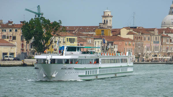 CroisiEurope's MICHELANGELO at San Basilio pier in Venice.