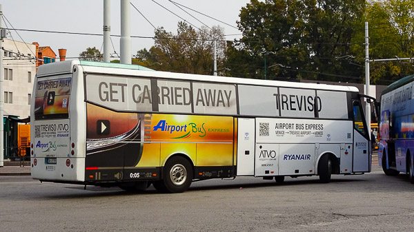 ATVO Treviso Airport bus in Venice's Piazzale Roma