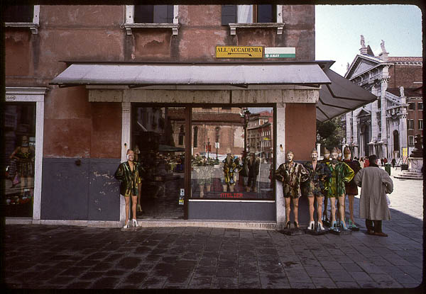 Shp on Venice's Campo San Stefano, 1999