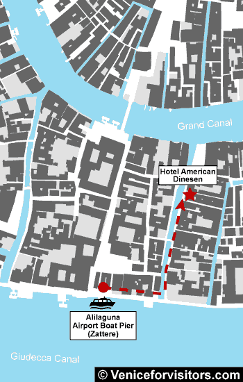 Hotel American Dinesen map directions