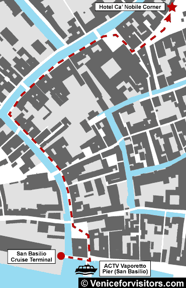 Hotel Ca' Nobile Corner map directions