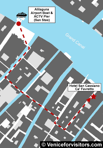 Hotel San Cassiano Ca' Favretto map