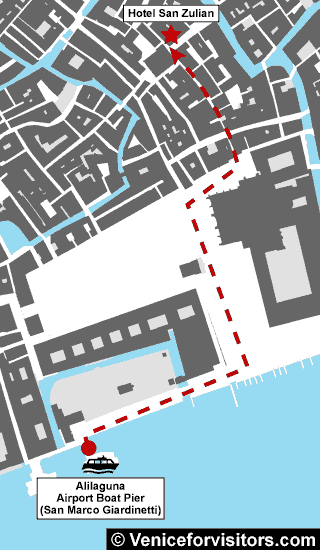 Hotel San Zulian map directions